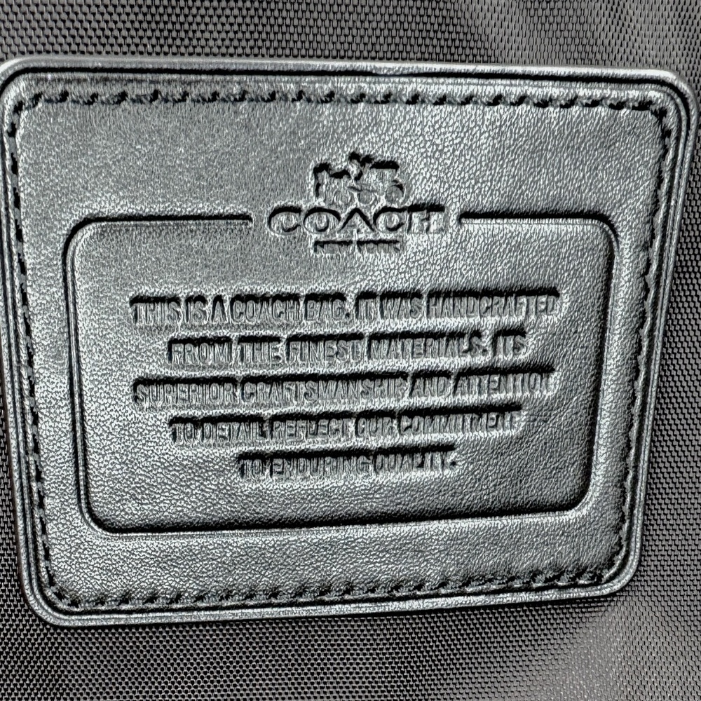 Coach Signature Brown Black Canvas Leather Weekender Duffle Bag Travel Carry On - Picture 15 of 16